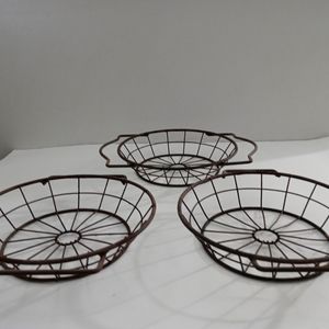 Brown Wire Basket Set